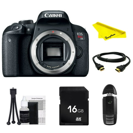 Canon EOS Rebel T7i DSLR Camera (Body Only) with SD Card + Buzz-Photo Beginners (Best Dslr For Beginner Professional Photographer)