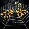 thumbnail image 4 of [BRAND CLEARANCE!!!] 118.1Inch Halloween Scary Spider Web Spider Haunted House Bar Props for Halloween Party Scene Props Decoration (Black), 4 of 8