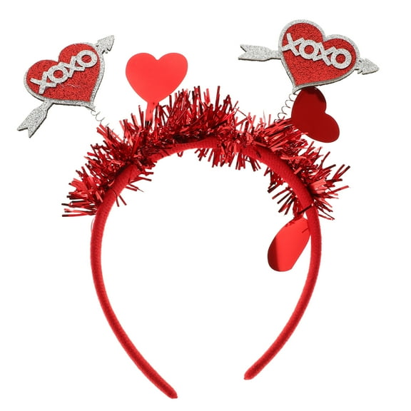 TAILTOSS Glitter Valentines Headband Heart Design For Family Celebrations 1Set