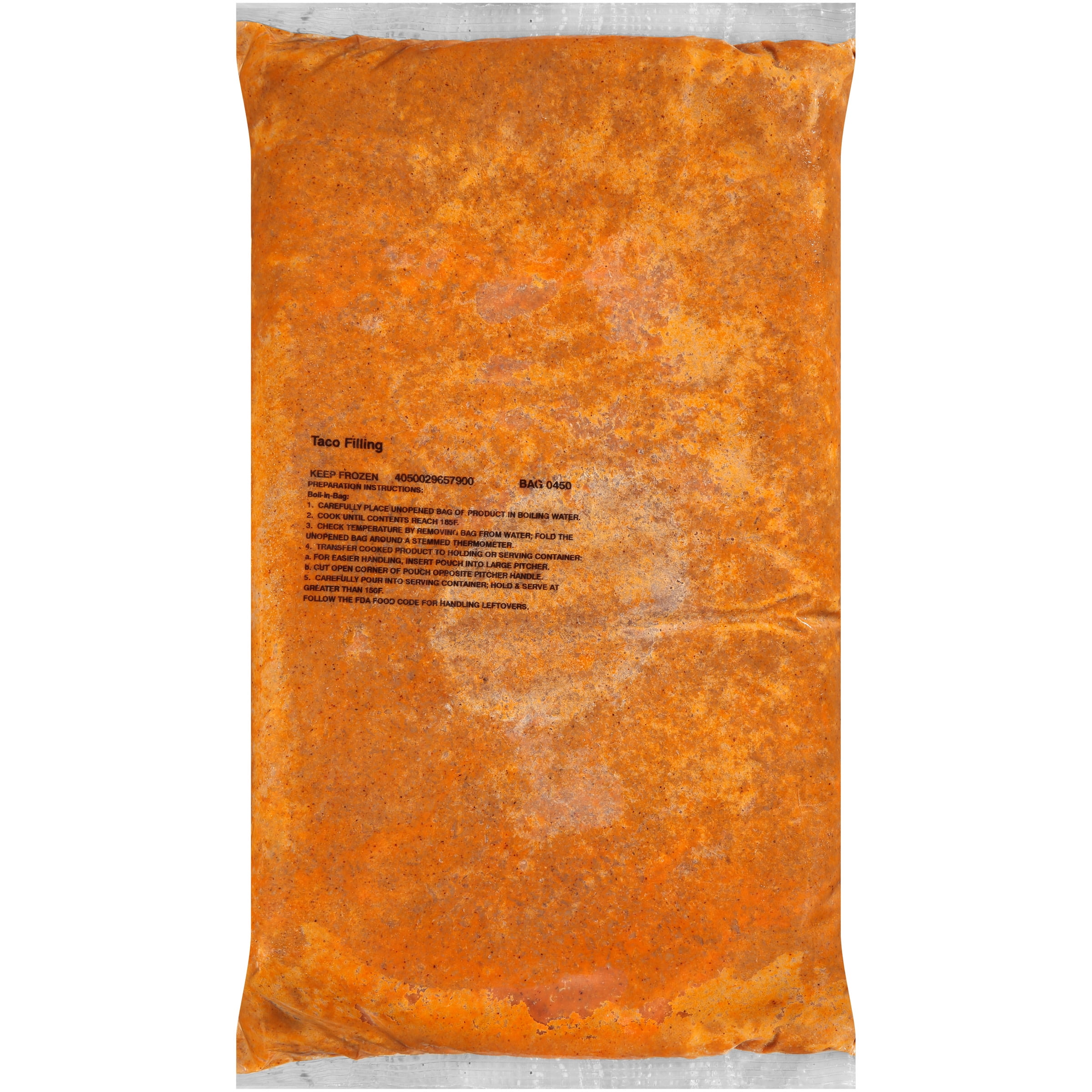 QUALITY CHEF Beef Taco Filling, 8 lb. Frozen Bag (Pack of 4)