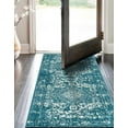 thumbnail image 6 of Unique Loom Richmond Collection Area Rug - Medallion (2' x 8' Runner Turquoise/Ivory), 6 of 6