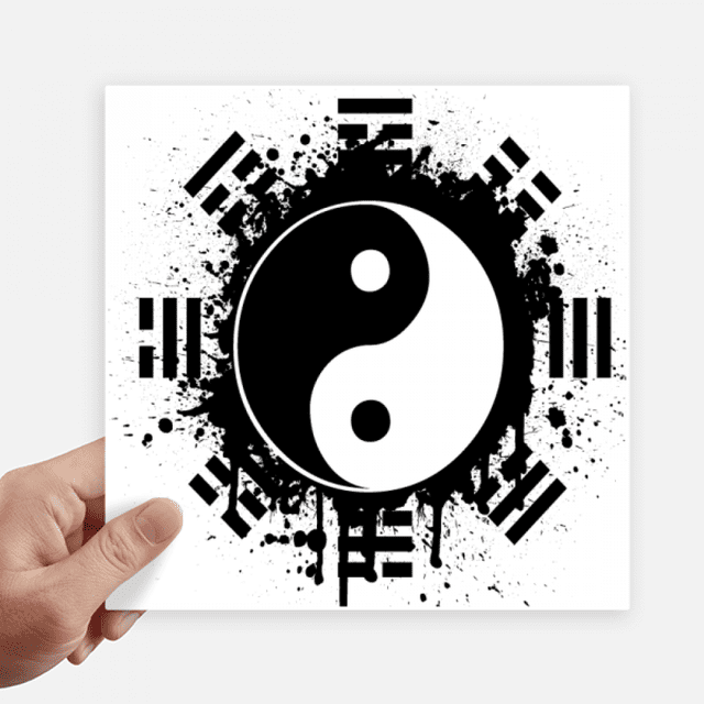 Eight Diagrams Taiji Yin-yang China Pattern Sticker Tags Wall Picture Laptop Decal Self adhesive