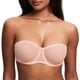 thumbnail image 2 of Sostén DOBREVA sin tirantes con varilla y malla transparente 32B color durazno, 2 of 6