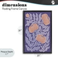 thumbnail image 4 of Stupell Industries Eclectic Midcentury Purple Poppies Black Floating Frame Canvas Art, 21 x 31, by Martina Pavlova, 4 of 8
