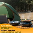 thumbnail image 3 of Martin MCS300 Propane Camping Stove - 20,000 BTU Folding Dual Stove with 2 Adjustable Burners, Piezo Ignition and Hose; Portable Cooking Gear for Backpacking, Camping and Hiking, 3 of 7