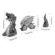 thumbnail image 4 of Estatuas de dragón gótico, figuras de dragón de animales de fantasía, decoración de jardín (blanco) Ehuebsd Libre de BPA, 4 of 9