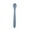 Blue, variant on Food Spoon Long-handled Silicone Baby Feeding Spoon Heat-resistant Soft Tip Infant Training Spoon for Kids