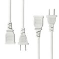 thumbnail image 1 of Cable de alimentación WMSDGZAI, 3 m, polarizado, 2 clavijas, 10 A, 125 V, blanco, paquete de 2, 1 of 9