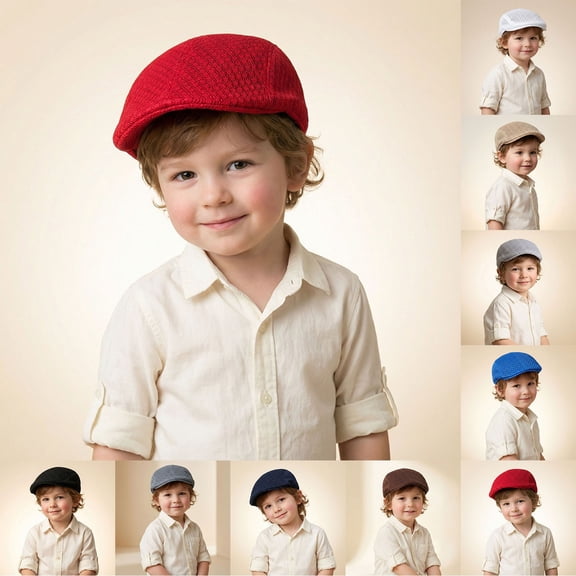 Baby Bucket Hat Adjustable Comfortable Casual Hats with Wide Brim Cute Print Soft Cap for Boys & Girls Summer Headwear White One Size