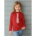 thumbnail image 6 of Tstars Boys Unisex Hearts Tie Valentine's Day Long Sleeve T Shirt, 6 of 6