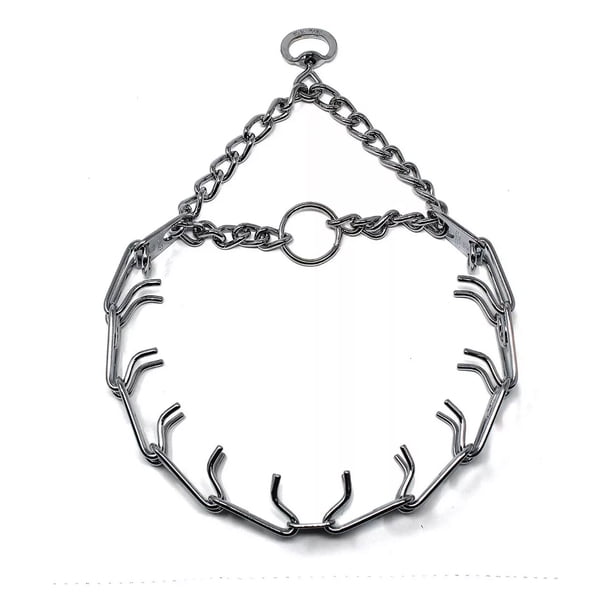Collar De Picos Para Entrenamiento De Perros 56x3 Alemán Color Acero Cromado Tamaño Del Collar M
