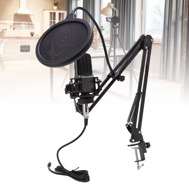 Conjunto de Equuos de Sonido de Podcast, 2 Micrófonos de Condensadores con Tarjeta de Sonido En Vivo de Micrófono para Transmisión En Vivo