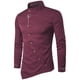 thumbnail image 1 of Camisas s Para Hombre Camisa irregular con botones de personalidad bordada informal a la moda para hombre Camisa informal de manga larga a la moda (Red, L), 1 of 4