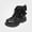 Black, variant on Viluyesy Girls Glitter Boots Non Slip Comfortable Durable Easy On Off Side Zipper Sequin Bow Dressy Shoes Black Size 2 Big Kids