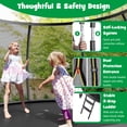 thumbnail image 3 of Topbuy Trampoline 8FT Recreational Trampoline with Ladder Enclosure Safety Pad and Anti-Rust Galvanized Steel Frame Black, 3 of 9