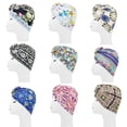 thumbnail image 4 of Women Printed Hijab Bonnet Bonnet Indian Arab Wrap Women Head Scarf Turban Caps Muslim Headdress 2, 4 of 7
