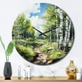 thumbnail image 3 of Designart "Birch Woods Winds XI" Forest Oversized Wall Clock, 3 of 5