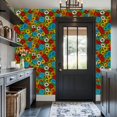 thumbnail image 6 of Peel and Stick Wallpaper Contact Paper Floral Daisy Modern Red Yellow Blue Daisies Red Flowers Yellow Flowers Self Adhesive and Removable 17.7in x 118in, 6 of 8