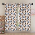 thumbnail image 5 of Blackout Kids Curtains,Beige Background Football Helmets Pattern Childrens Insulated Curtains Set Of 2,Bedroom Essentials,Toddler Room Decor 52"x63", 5 of 5