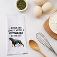 thumbnail image 3 of PWHAOO Funny Rottweiler Kitchen Towel A Kitchen is Not Complete Without A Rottweiler at Your Feet Kitchen Towel Dish Towel (Without A Rottweiler T), 3 of 6