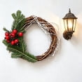 thumbnail image 5 of Natural Grapevine Wreath, Vine Branch Wreath for DIY Christmas Crafts, Hanging Rattan Wreath for Christmas Holiday Craft, Front Door Wall Hanging, Wedding and Party Decors,Brown-16 in, 5 of 6