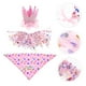thumbnail image 5 of KAKOWELY Conjunto de 3 pañuelos de cumpleaños para perro, sombrero de cumpleaños, vestido para niña, disfraz de cachorro, 5 of 5