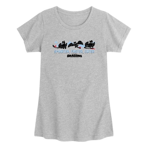 How to Train Your Dragon - Smarter, Faster, Cuter Toothless Toddler Girls' Toddler Short Sleeve Graphic T-Shirt