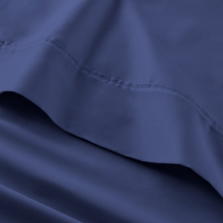 BETTER HOMES & GARDENS 3-PIECE 300 THREAD COUNT BLUE COVE COTTON SATEEN BED SHEET SET, TWIN