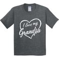 thumbnail image 3 of Inktastic I Love My Grandpa in White Chalk Heart Youth T-Shirt, 3 of 5