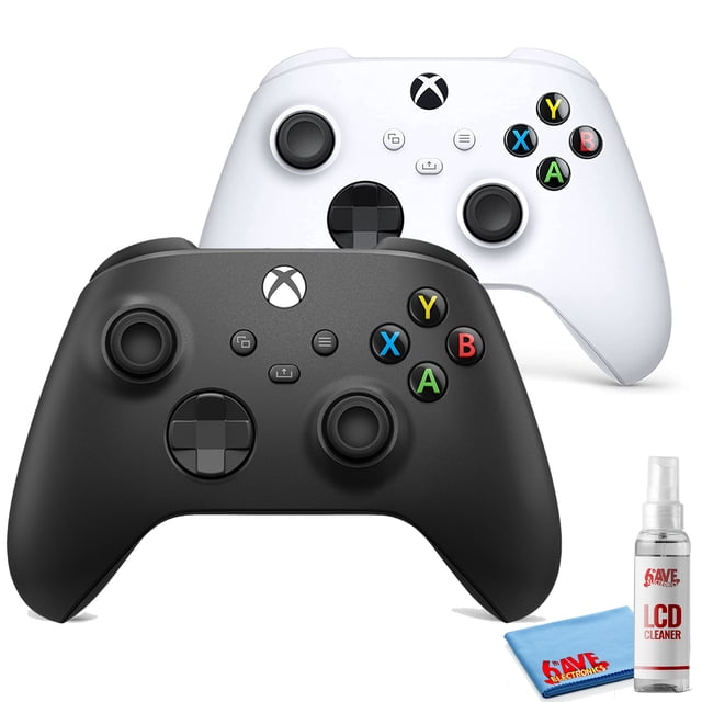 2-Pack Microsoft - Xbox Wireless Controllers for Xbox Series X, Xbox Series S, Xbox One, Windows Devices - (White & Black)