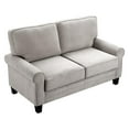 thumbnail image 5 of Serta Copenhagen 61" Round Arm Fabric Loveseat with Storage Light Gray, 5 of 17