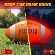 Huge Wave Glow in The Dark Football Size-6, Rechargeable Light Up Football, Outdoor Toys for Boys, Birthday Gift for Kids Ages 7-15