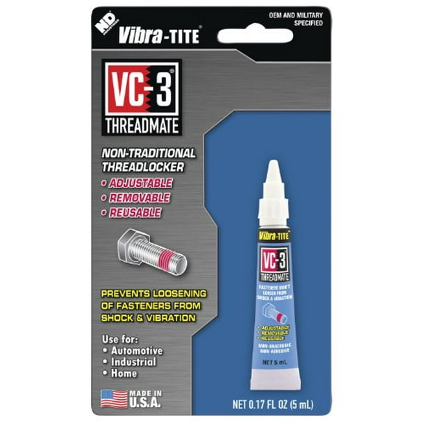 Vibra Tite 213 Vc 3 Threadmate Threadlocker 65 To 165 Degree F 5ml Tube Red Walmart Com Walmart Com
