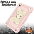 thumbnail image 6 of Compatible with Samsung Galaxy Tab A7 Lite 8.7 inch, Case for Kids, Cute Butterfly Wings Kickstand Shockproof Heavy Duty Rugged Cover with Shoulder Strap for Tab SM-T225/T220 - ,Pink, 6 of 6