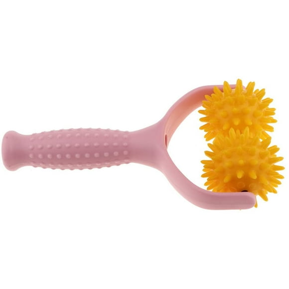 Massage roller with 2 massage balls with pimples full body, shoulder, leg, foot, hand muscle relax massager self-massage roller