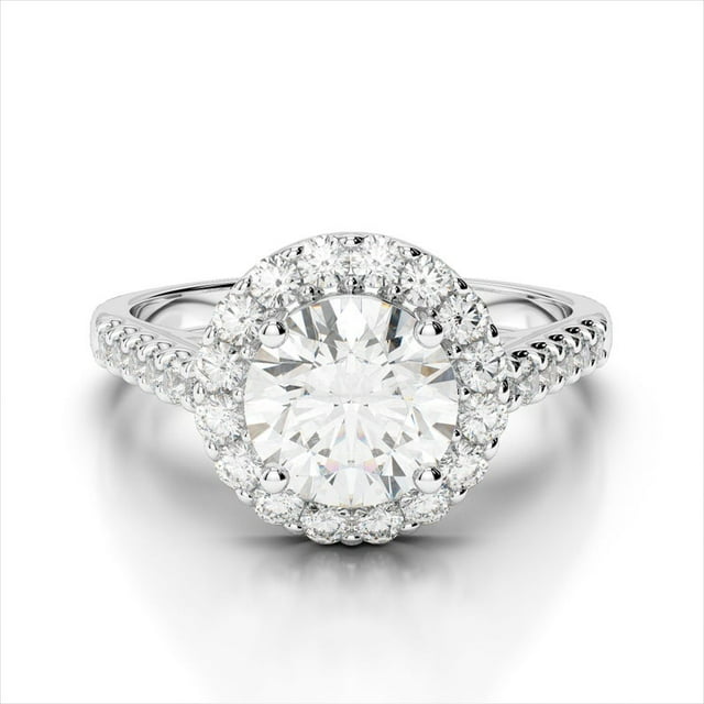 2.50 Ct Excellent Round Diamond Bridal Rings for Women Solid 14K White Gold