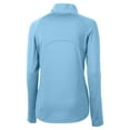 thumbnail image 3 of Women's Cutter & Buck  Powder Blue Philadelphia Union Adapt Eco Knit Stretch Recycled Half-Zip Top, 3 of 3