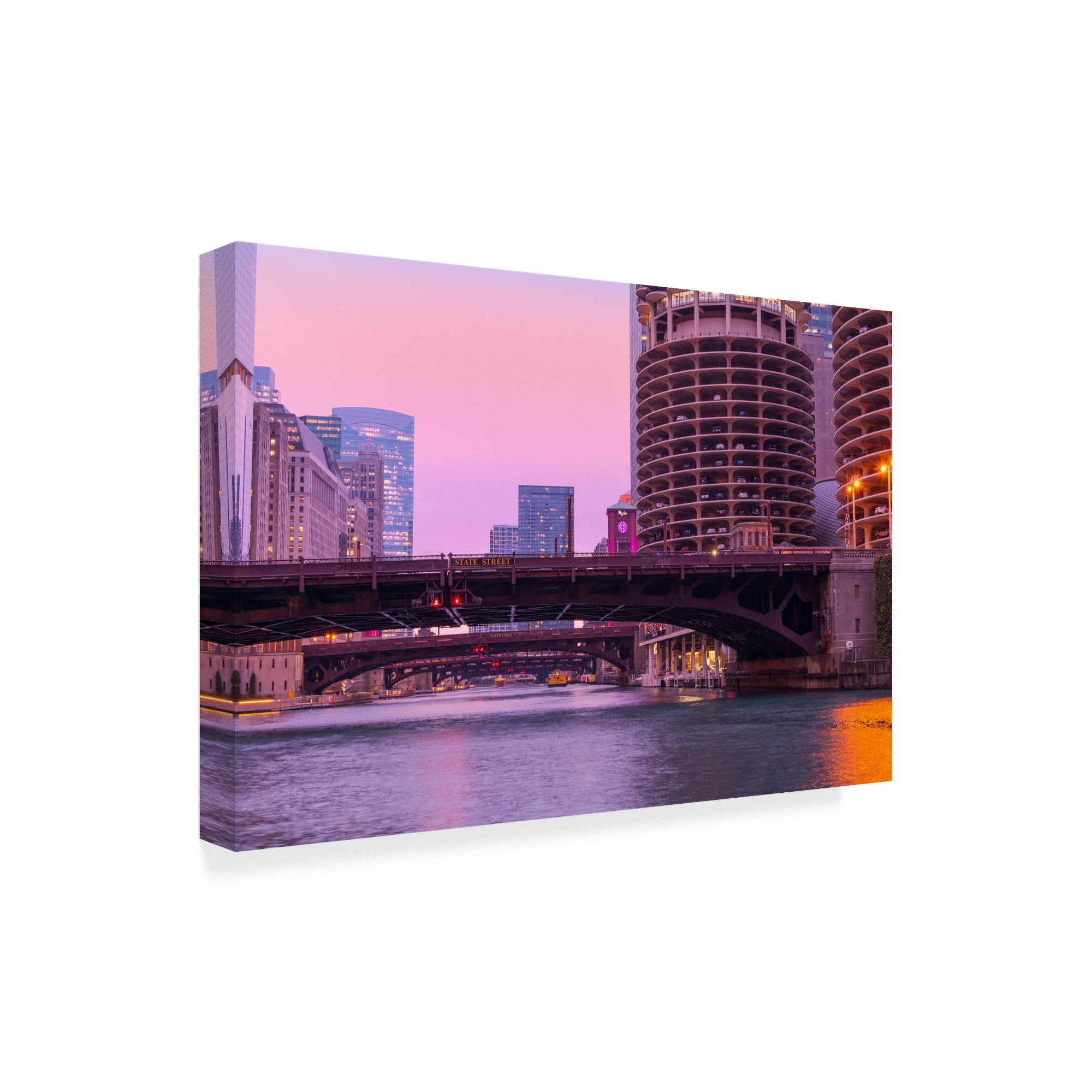 Trademark Fine Art 'Chicago Bridges' Canvas Art by NjR Photos