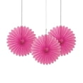 thumbnail image 1 of Hot Pink 6" Tissue Paper Fans, 3ct, 1 of 2