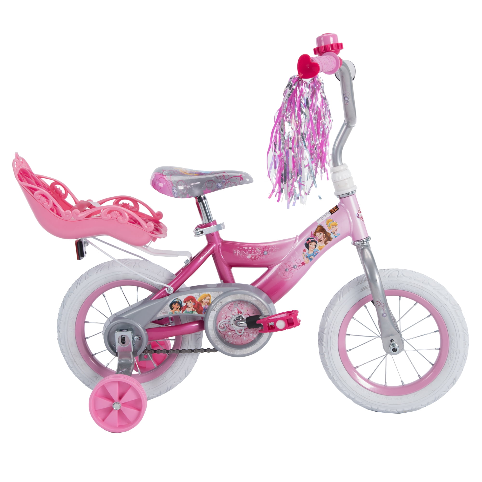 Girls EZ Build Bike 12" Pink Disney Princess with Doll ...