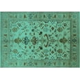 thumbnail image 1 of Ahgly Company Indoor Rectangle Oriental Turquoise Blue Industrial Area Rugs, 8' x 12', 1 of 4