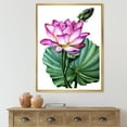 thumbnail image 2 of Designart 'Ancient Pink Lotuses In The Pond VI' Traditional Framed Canvas Wall Art Print, 2 of 5