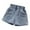 Blue, variant on ibuvkizy Shorts for Girls Casual Summer Short Pants,Big Girls Summer Thin Pearl Pocket Elastic Waist Shining Denim Perforated Denim Shorts,Baby Girl Clothes,Baby Gifts
