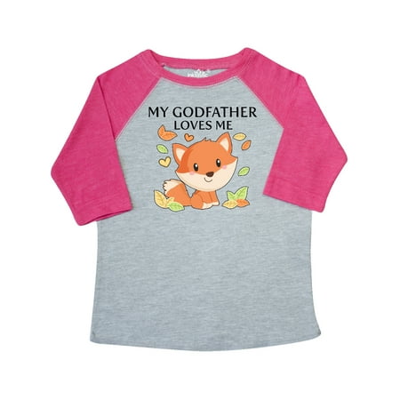 

Inktastic My Godfather Loves Me- little fox Gift Toddler Boy or Toddler Girl T-Shirt