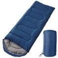 thumbnail image 4 of TeqHome Camping Sleeping Bag for Adults Teens Lightweight Portable Moisture&Wind&Rain-Proof Hiking Sleep Bag with Carry Bag 32-50℉ for Spring Autumn Winter Seasons NavyBlue, 4 of 11