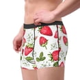 thumbnail image 4 of Disketp Strawberry1 Men'S Boxer Briefs,Soft And Breathable Cotton Underwear With Comfortflex Waistband, 4 of 8