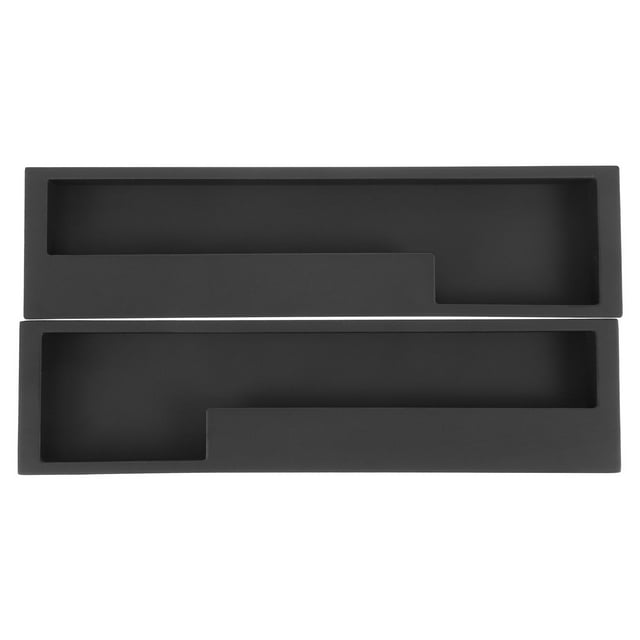 GETAJGHSD 2 Pcs Poignée de Porte Design Simple Alliage de Zinc Carré Noir pour Usage Domestique