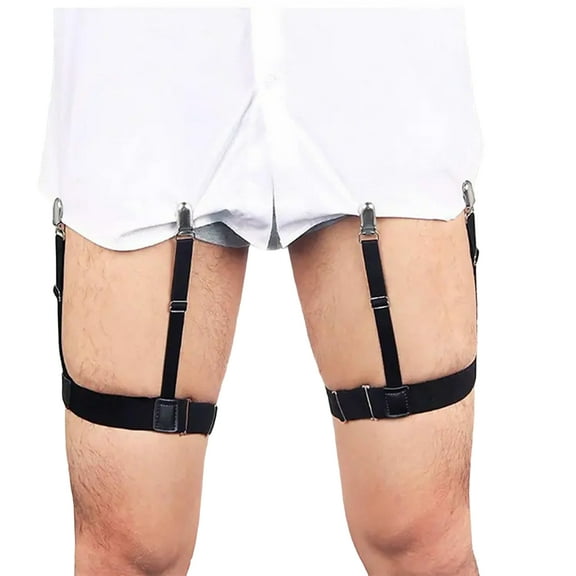 Aadikart Soft Elastic Adjustable Garter Belts with Non-slip Clamps