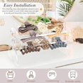 thumbnail image 3 of Tnobhg Acrylic Claw Clip Organizer 360 Degree Rotation Simple Installation Elegant Hair Clip Display Storage, 3 of 7