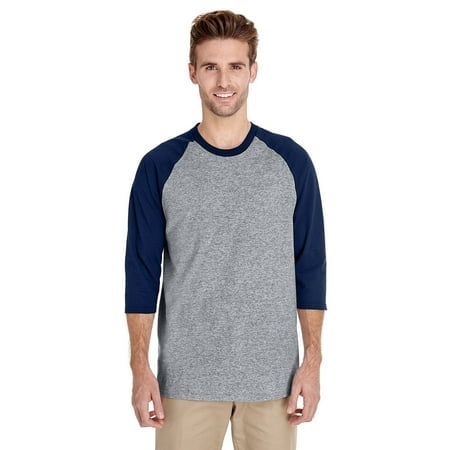 Gildan T-Shirt Adulte en Coton Épais 8.8 oz./lin. yd. Manches Raglan 3/4